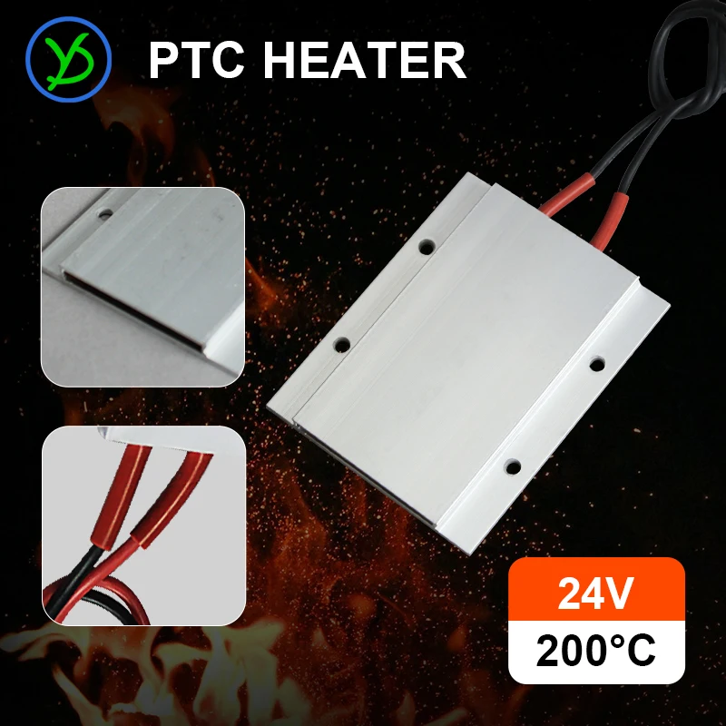 77*62*6mm 24V 200°C AC/DC 150W Egg Incubator Heater Aluminum PTC Heater Heating Element Thermostat Heater Plate