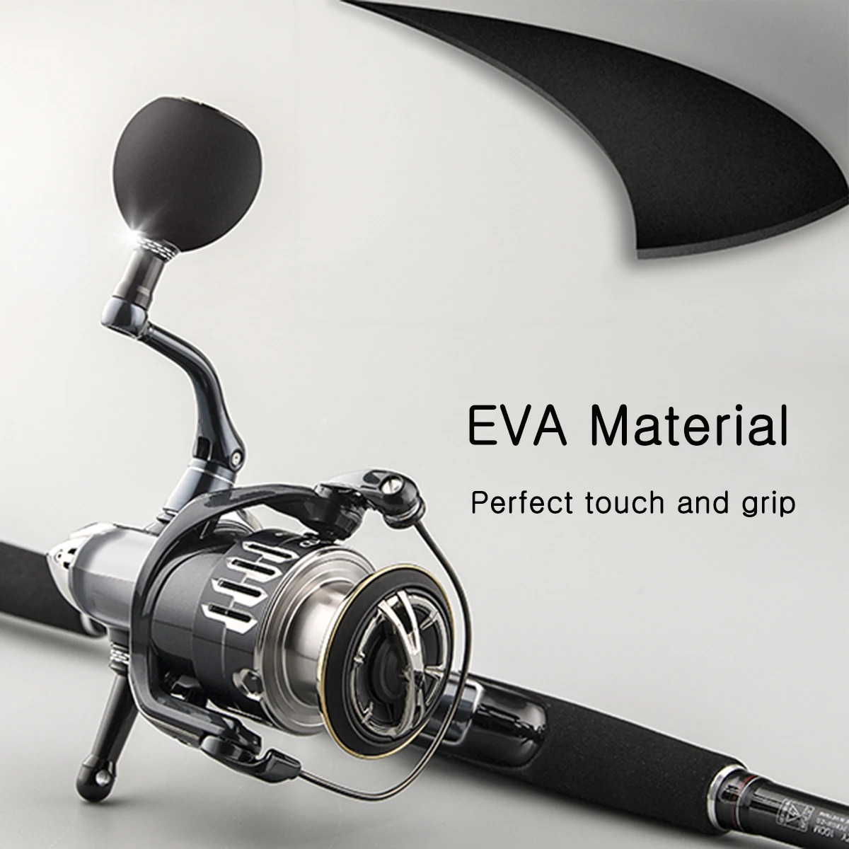 Poignée Gomexus Argent Et Noire Pour Moulinets Shimano Et Daiwa - Poignée Puissante, Neuve