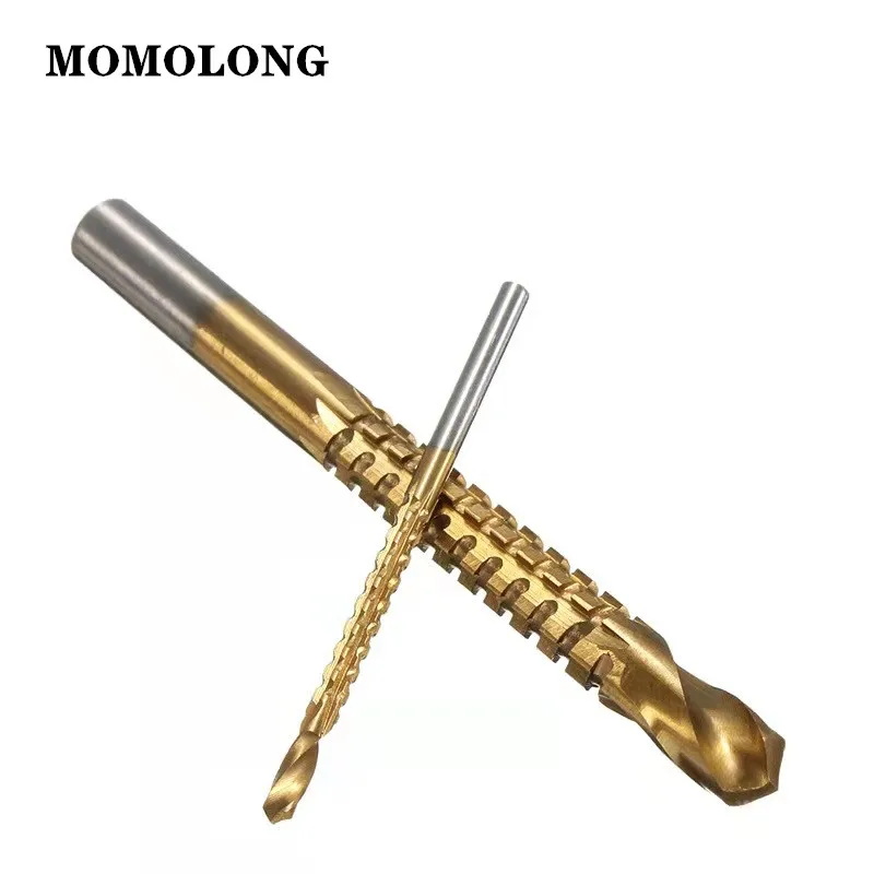 6pcs 3-8mm Set di punte per trapano al cobalto vite a spirale metrica composita rubinetto per trapano rubinetto per trapano Set di punte per trapano strumento multifunzione per la lavorazione del legno