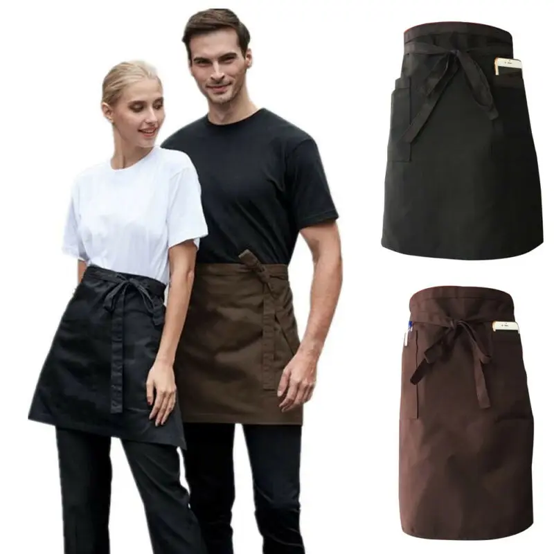 Half-length chef waiter short apron hotel coffee restaurant kitchen waist men and women bust bistro apron