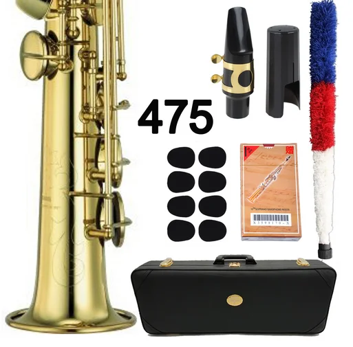 

MFC Soprano Saxophone 475 Antique Copper Simulation Musical Instruments Professional Soprano Sax Bronze Mouthpiece Reeds Neck