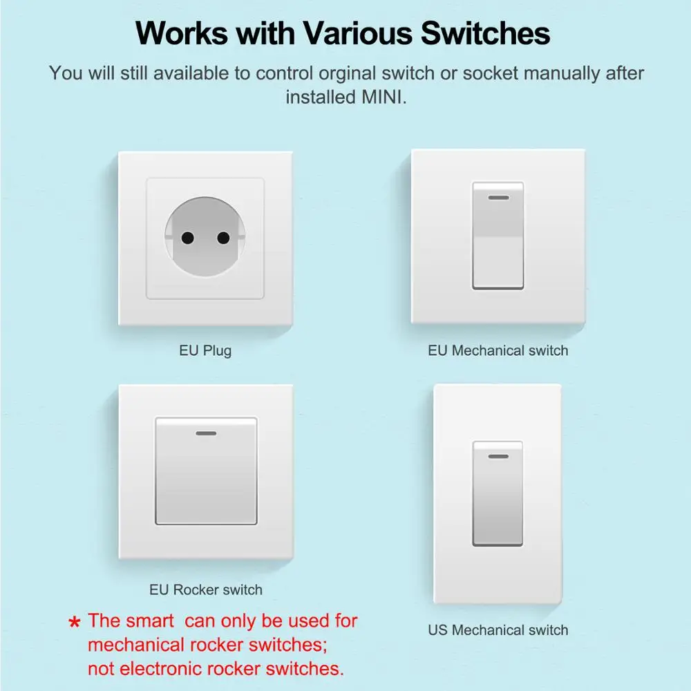 16A Mini Smart Wifi Switch fai-da-te supporta il controllo a 2 vie, il modulo di automazione domestica intelligente, funziona con l'app Alexa Google Home Smart Life