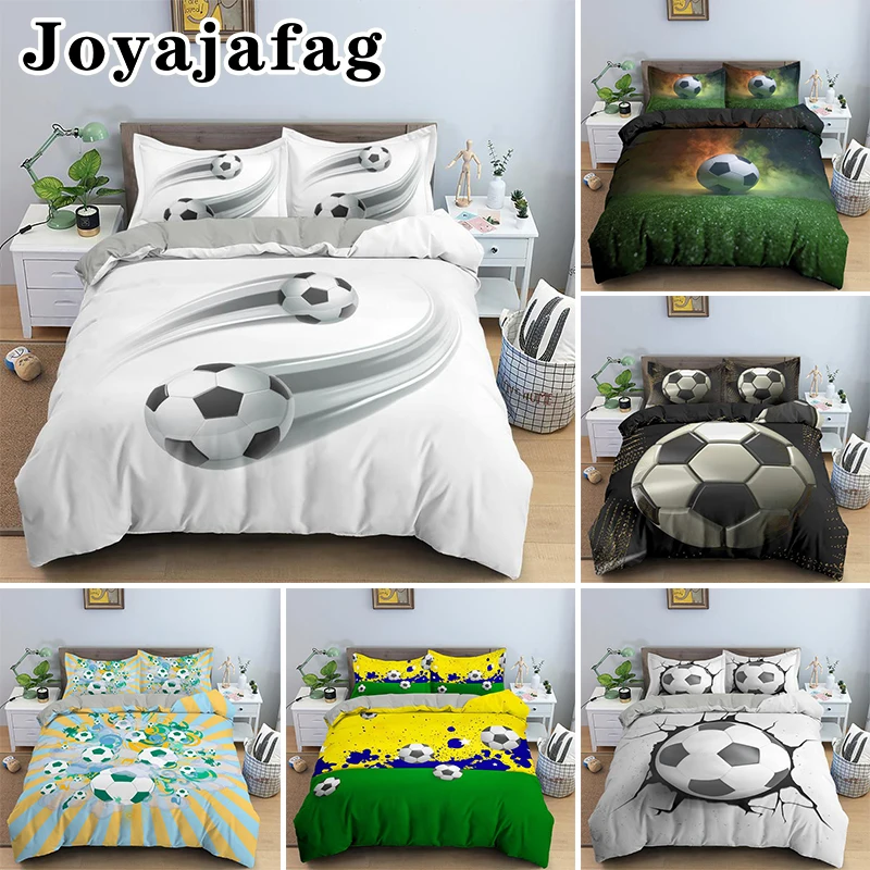 3D Football Bedding Set Soccer Duvet Cover With Pillowcase Single Twin Queen King Bed Sets