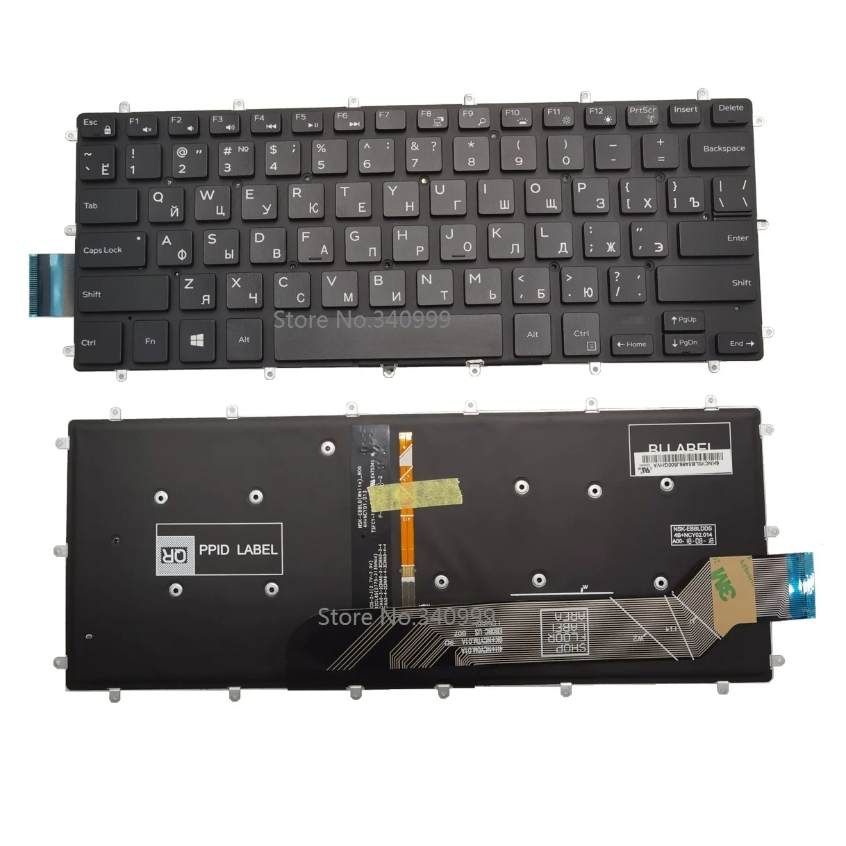 

New Original Russian For DELL Inspiron 14 7460 7466 7467 7472 7560 Latitude 2 IN 1 3379 3490 Keyboard Backlit