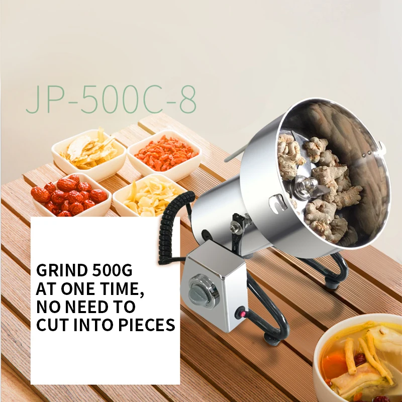 Đa Năng Y Học Trung Quốc Máy Xay Hộ Gia Đình Nhỏ 500G Máy Mài 1600W Inox Ngọc Trai Máy Xay Siêu Mịn Notoginseng