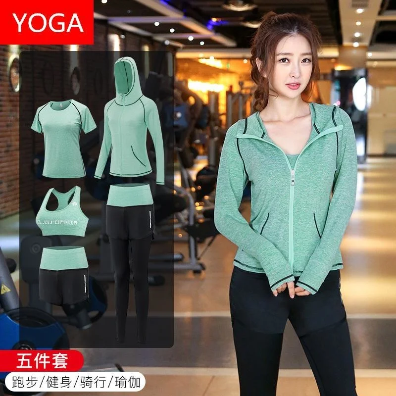 Two Piece Set Women Yoga Sports Women's Spring Summer Fashion Running High Clothes Red Yoga Conjuntos De Mujer Ensemble Femme