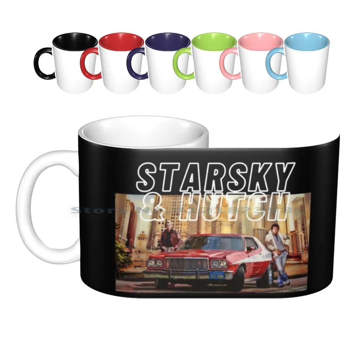 Starsky & Hutch Ceramic Mugs Coffee Cups Milk Tea Hutch Paul Michael Glaser David Soul Huggy Bear Capt Dolbey Detectives Cops