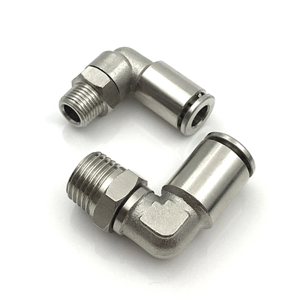 PL brass nickel-plated metal pneumatic connector 1/8\