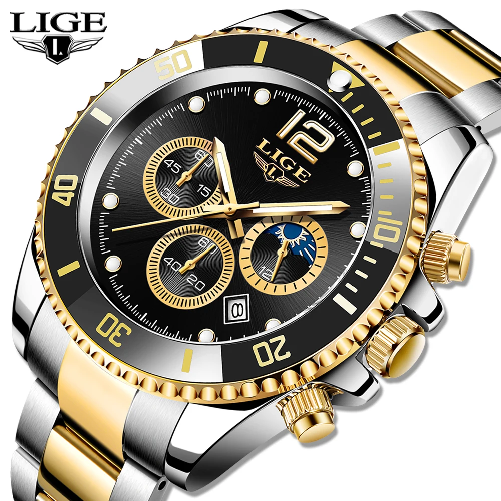 

LIGE Watch for Men Luxury Fashion Men Watch 30M Waterproof Date Clocks Sports Watches Mens Quartz Wristwatch Relogio Masculino