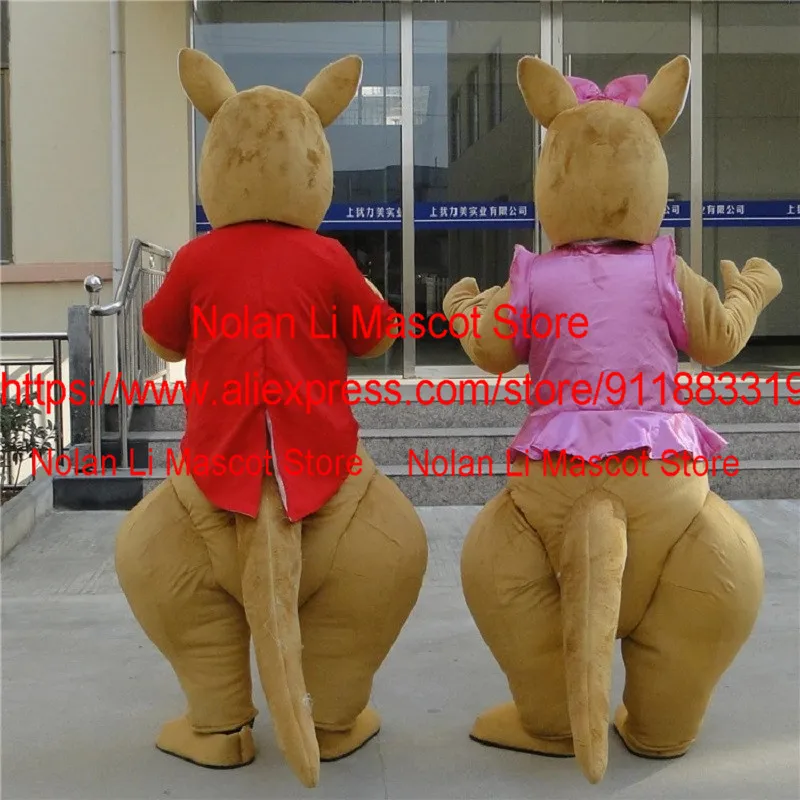 Hoge Kwaliteit Kangoeroe Mascotte Kostuum Fancy Dress Party Cosplay Stripfiguur Verjaardagskleding Kerstcadeautje 1187