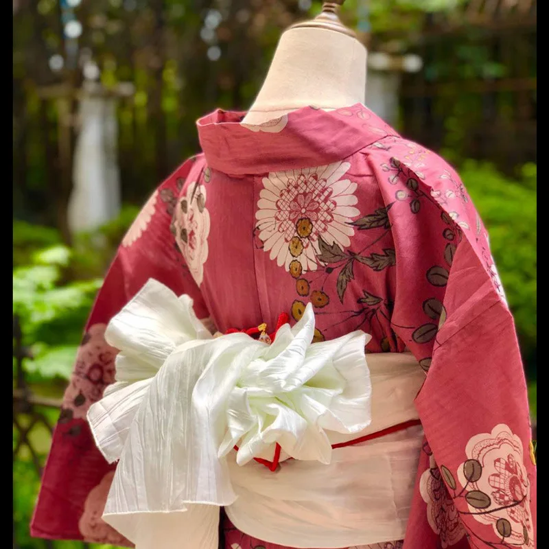 Women Japanese Traditional Kimono Obi Vintage Cotton Yukata Belt Women\'s Bath Robe Obi