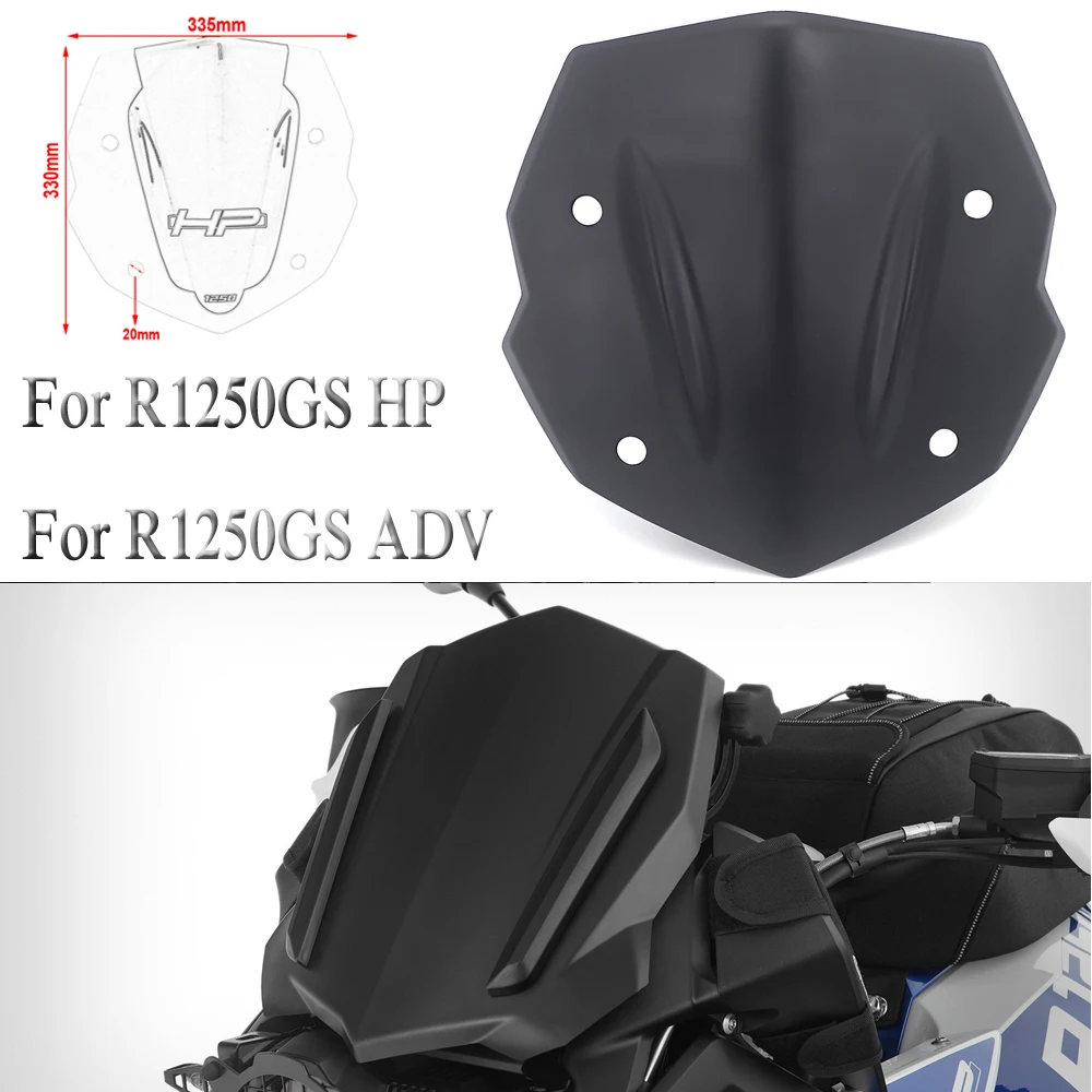 

Front Windshield Black For BMW R1250GS HP R 1250 GS HP 2018 2019 2020 R1250 GS Adventure ADV Windscreen Airflow Wind Deflector