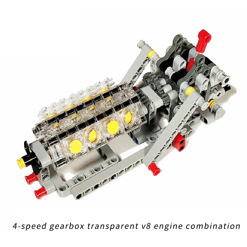 MOC-piezas de construcción montadas de alta tecnología, Motor de caja de cambios, engranaje inverso, Grupo mecánico, juguete