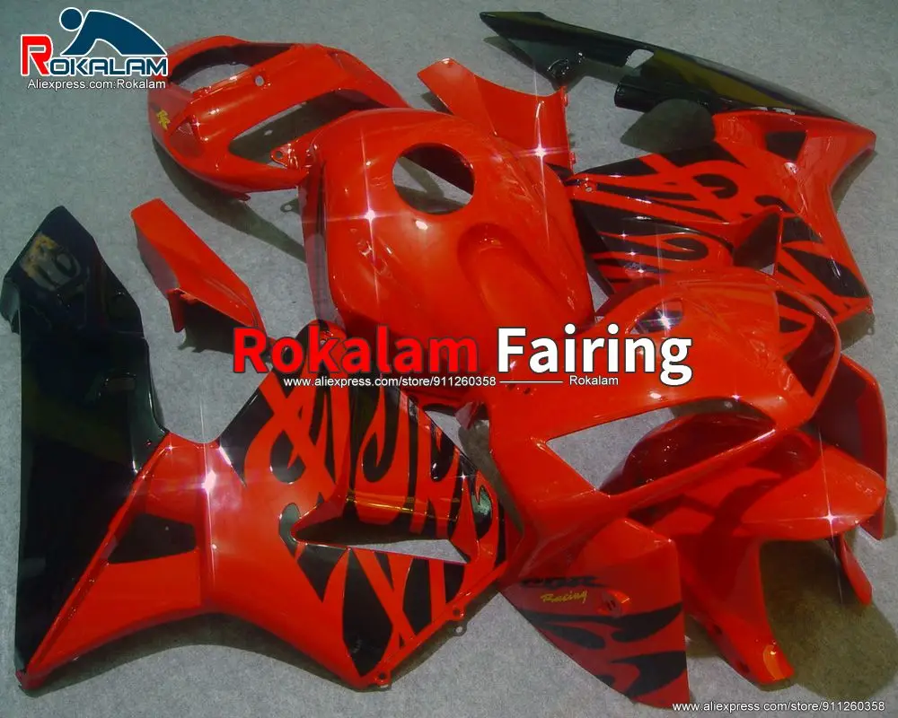 

Комплект из АБС-пластика для Honda CBR600 RR 2006 2005 F5 CBR 600RR 05 06 CBR600 RR, красный, черный обтекатель мотоцикла (литье под давлением)