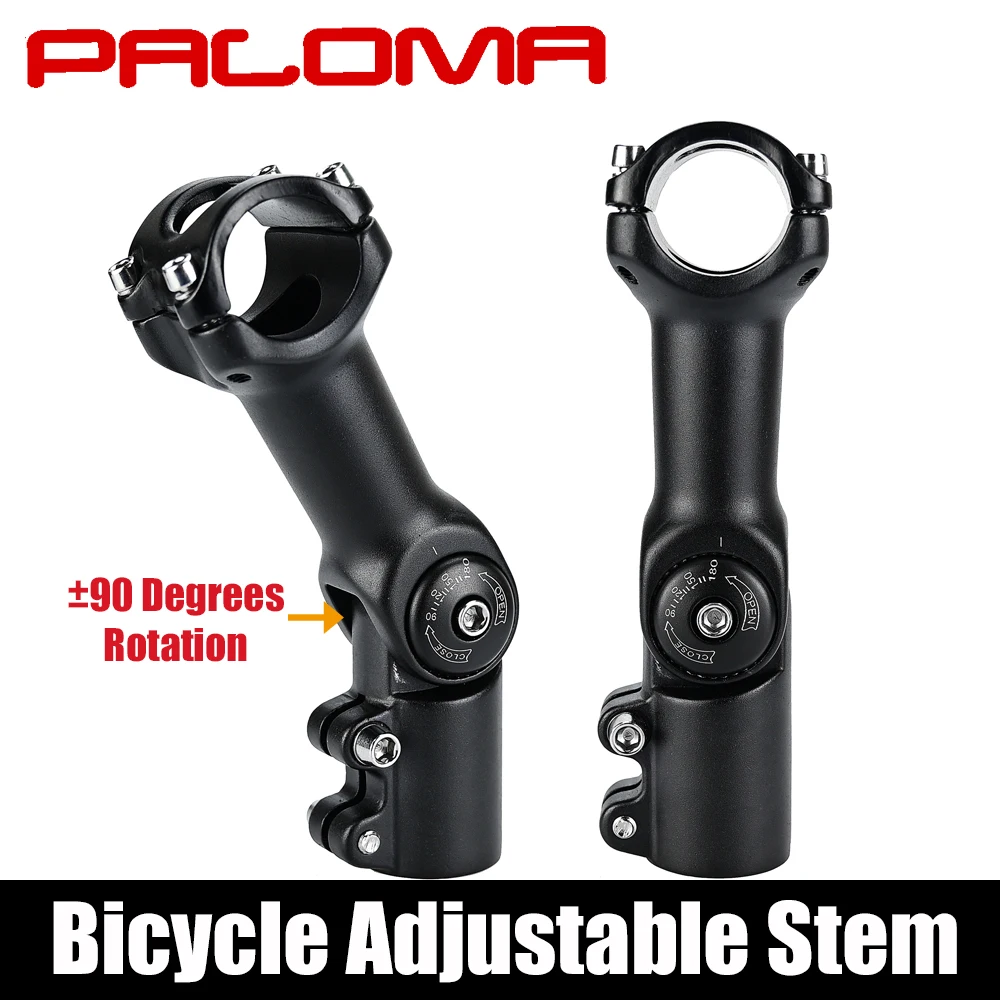 Bicycle Adjustable Stem 25.4/31.8mm Riser Extension Aluminum Bicycle Handle 60 / 80 / 93 / 100mm Bicycle General Parts