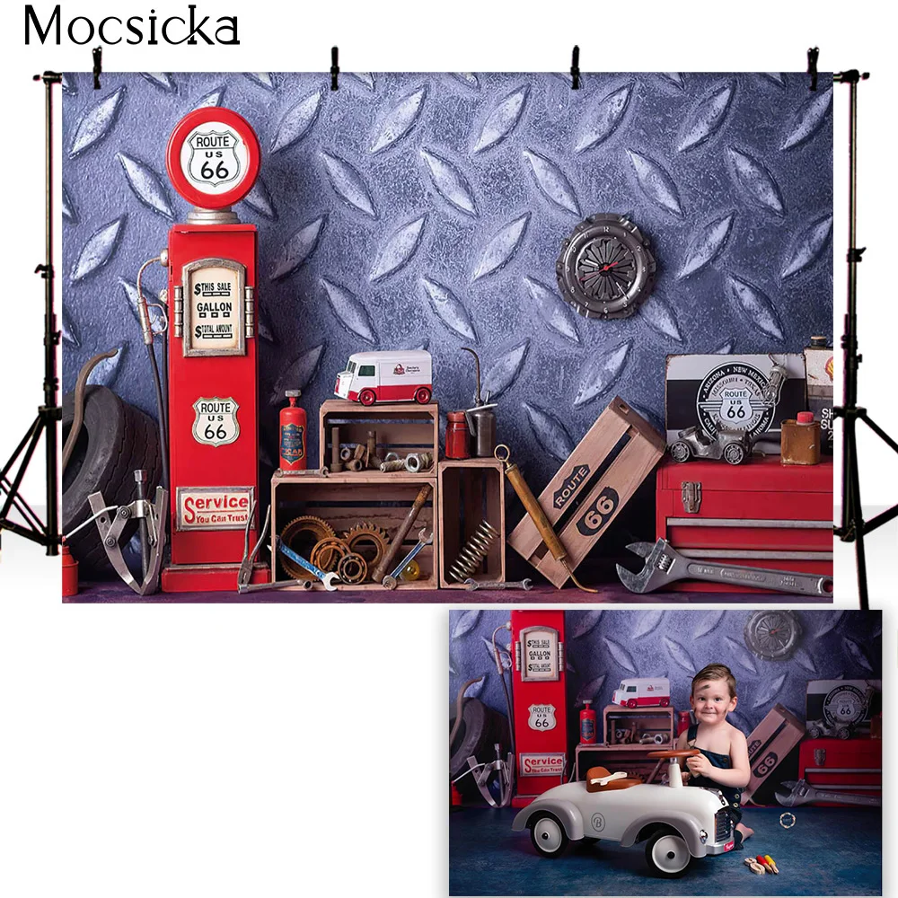 Newborn Kids Children Portrait Backdrops for Photography Ice Cream Cake Smash Photo Background Birthday Party Decorations Banner