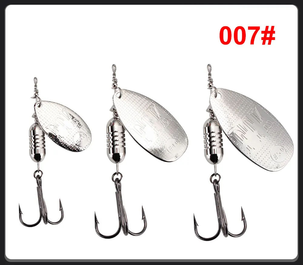 FTK Neuer Metall-Angelköder Spinnerbait 5,8g 6,3g 10,2g 16,9g 18,8g Hochwertige Hartköder mit Dreifachhaken Angelzubehör für Hecht – Detail 14