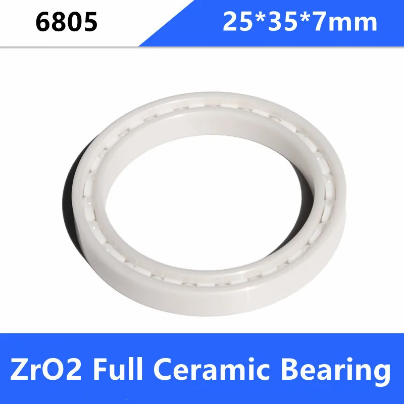 

4/10pcs 6805 ZrO2 Full Ceramic bearings 25*35*7mm Zirconia Ceramic deep groove ball bearings 25×35×7mm