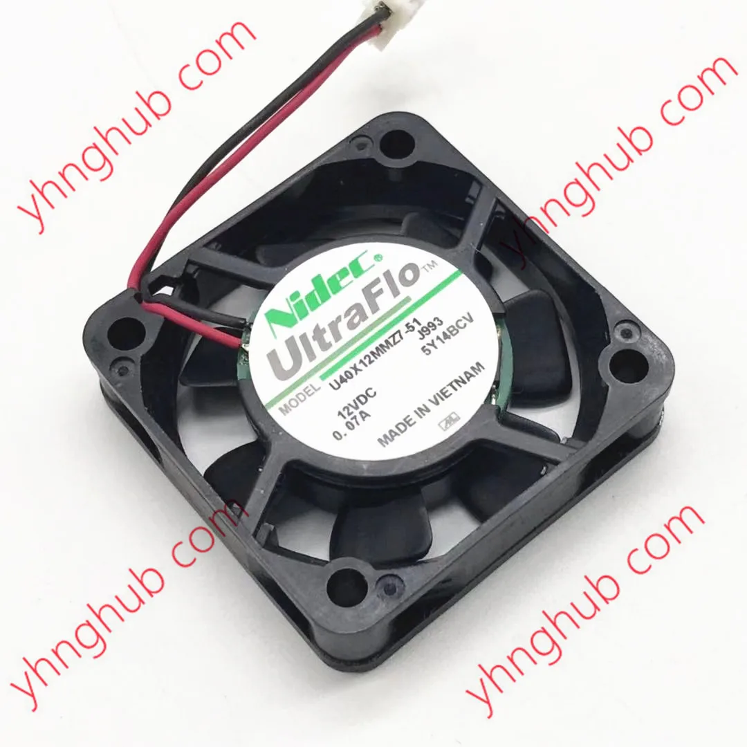 

Nidec U40X12MMZ7-51 DC 12V 0.07A 40x40x10mm 2-Wire Server Cooling Fan