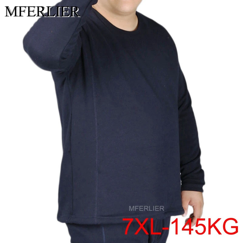 

Autumn Winter Fleece Long Johns 7XL Bust 155cm 5XL 6XL Large size Warm Men Underwear