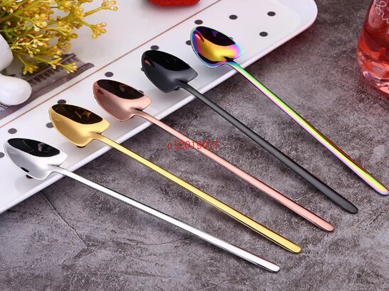 

Creative sharp ice spoon 304 stainless steel dessert spoon coffee spoon