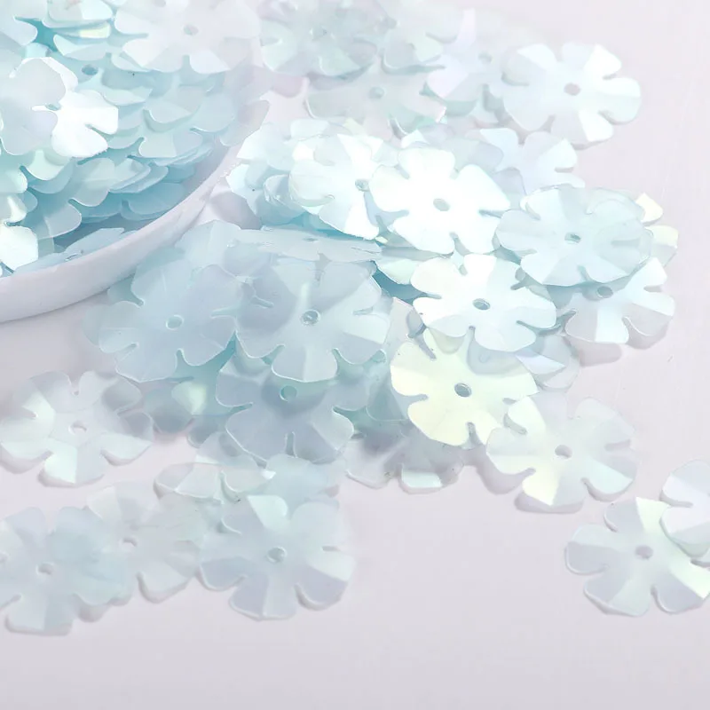 10g Matte Light blue Sequin Flower Plum Star Shell Shape Sequins Paillettes Wedding Confetti DIY Handcraft Sewing Accessories