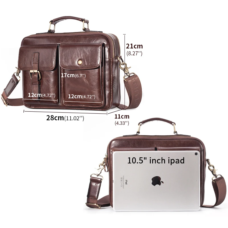 Cowhide Leather Messenger Bag Men Genuine Leather Handbag Male Travel Pad Shoulder Bag for Men Office Briefcase Totes