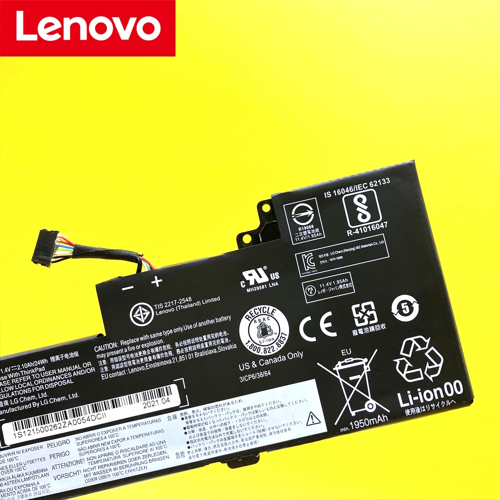 Laptop original para Lenovo ThinkPad, Top, ThinkPad T470, T480, A475, Série A285, 01AV419, 01AV420, 01AV421, 01AV489, SB10K97576, SB10K97578, Novo