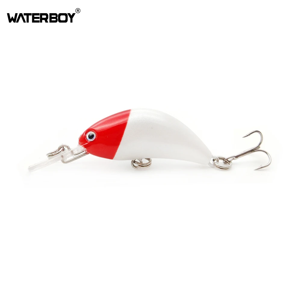 WATERBOY Mini Crank Minnow Fishing Bait 4cm 1.6in 3.4g 0.1oz Lifelike Wobbler Swimming And Colorful Classic Artificail Lure