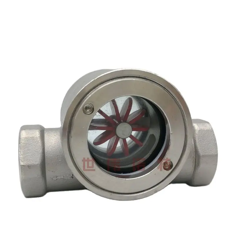SG-YL11-1 غريب الأطوار المكره تدفق المياه مؤشر 3/8 "1/2" 3/4 "1" -2 "الإناث نافذة البصر مؤشر تدفق الزجاج مع المكره
