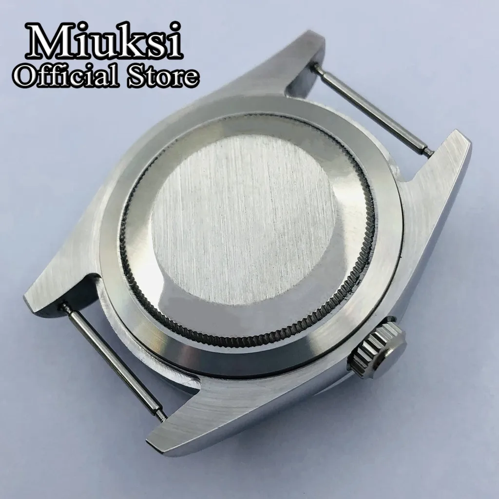 Miuksi 36mm/40mm silver case sapphire glass date window fit NH35 NH36 NH34 ETA2836 Miyota8215 821A Mingzhu DG2813 3804 movement