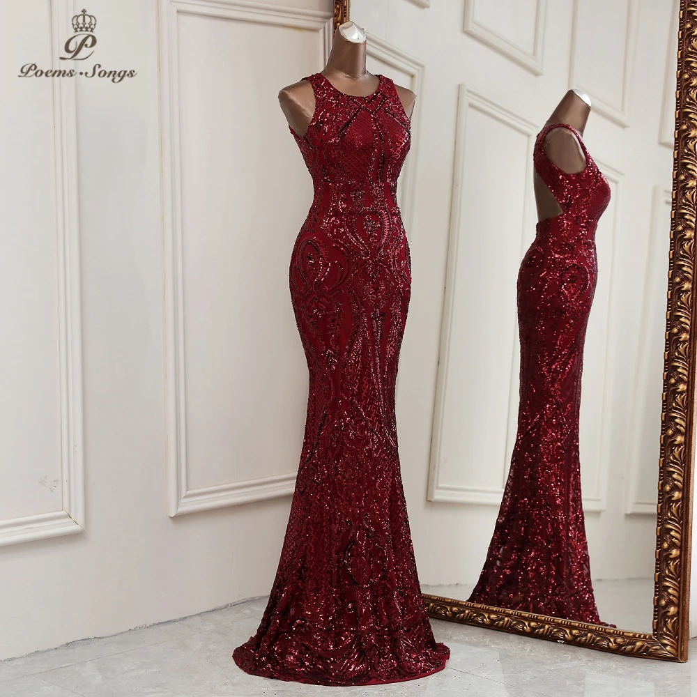 New mermaid evening dresses elegant sexy backless dresses for women party vestidos de fiesta robe de soiree de mariage