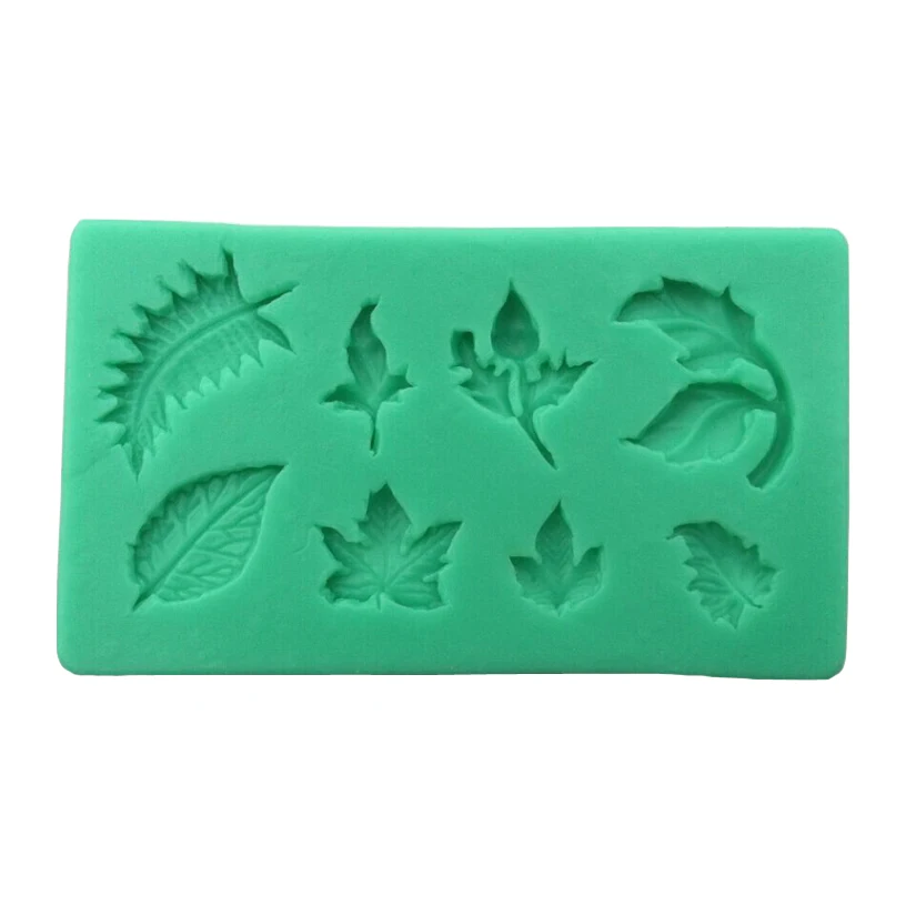 3D Silicone Leaves Shape Sugarcraft Cookie Cupcake Chocolate Baking Mold Fondant Cake Decorating Tools