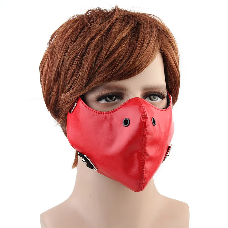 Mannen Vrouwen Unisex Biker Motorfiets Gezichtsmasker Rock Punk Zonnebrandcrème Winddicht Stofdicht Leer Elastische Hoofdband Masker Snelle Levering