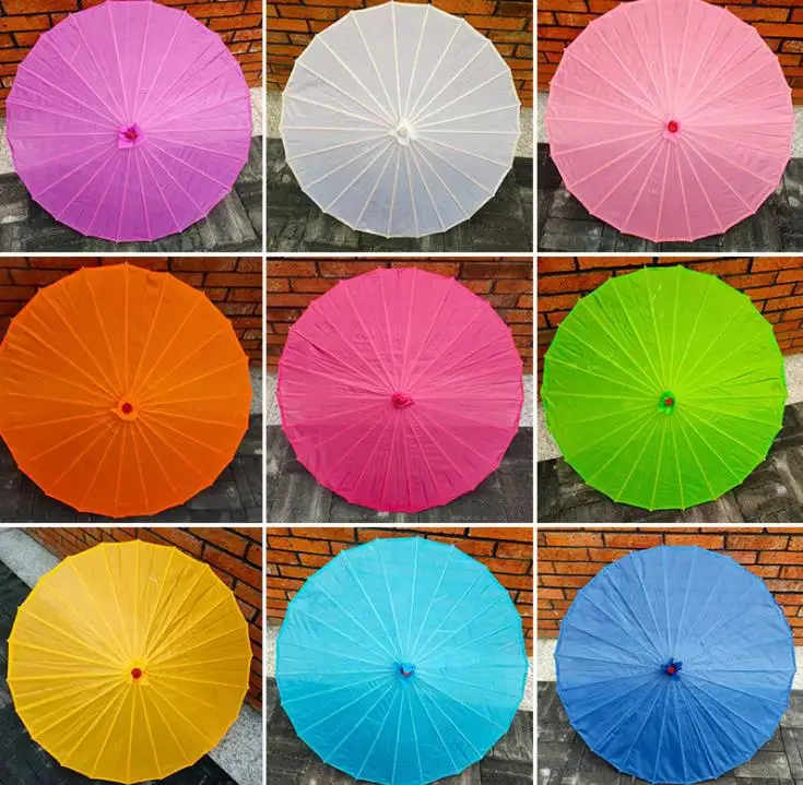 50pcs/lot Free shipping Chinese colored bamboo umbrella China traditional dance color parasol SN862