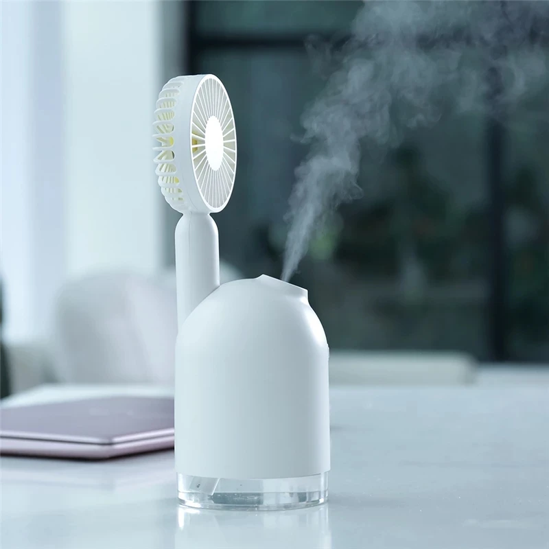 Portable Mini  Air Humidifier USB Car Mist Maker Aroma Essential Oil Diffuser Air Cooling Purifier with LED Light Handheld Fan