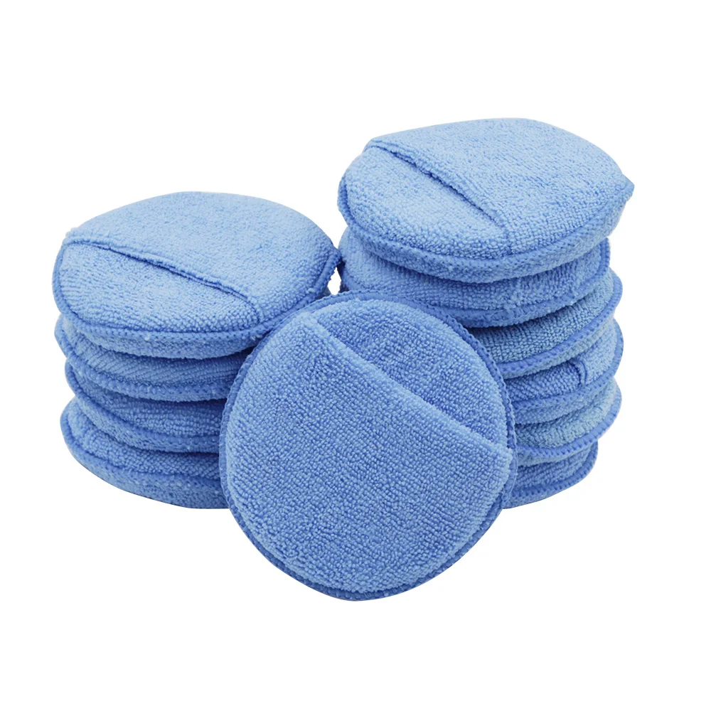 Round Car Waxing Polish Wax Foam Sponge High Density Applicator Pads Cleaning Sponge Auto Detail Washing Car Cleaning Tool