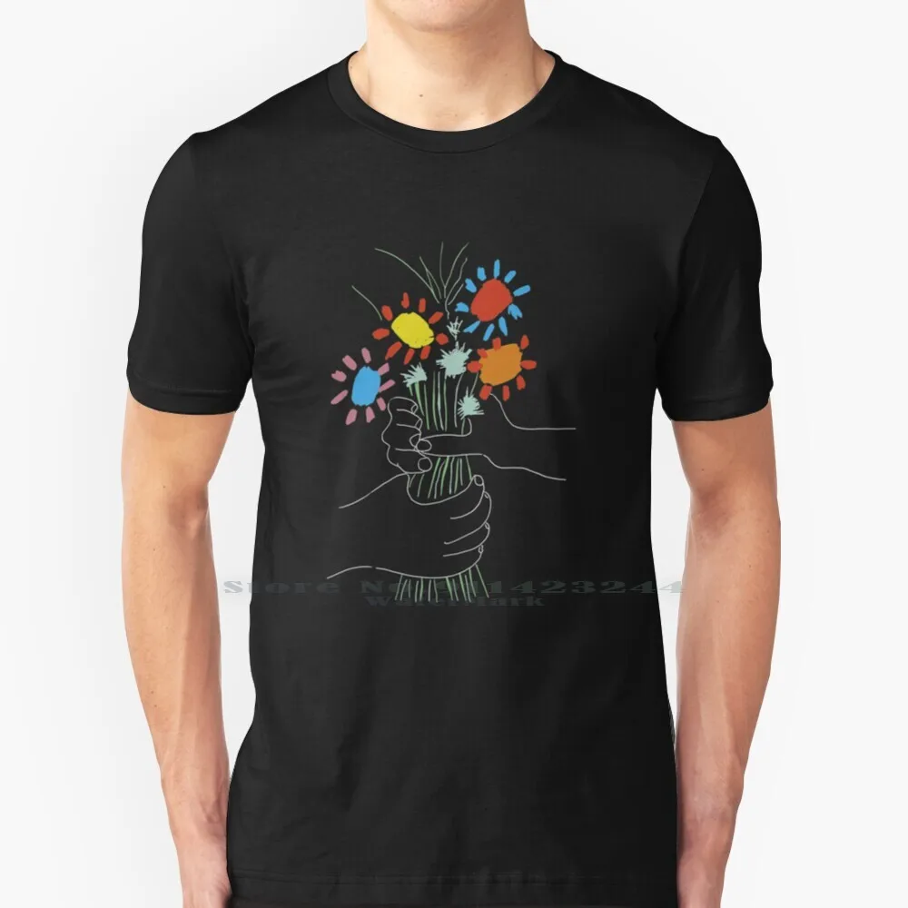 Bouquet-Picasso Line Art 100% Cotton T Shirt Abstract Art Minimal Art Minimalistic Lines Pablo Picasso Picasso Drawing Picasso