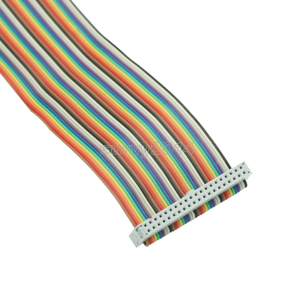 Newest 20cm 40 PIN 40PIN Way GPIO Rainbow Ribbon Cable For Raspberry Pi Model B / Model B+