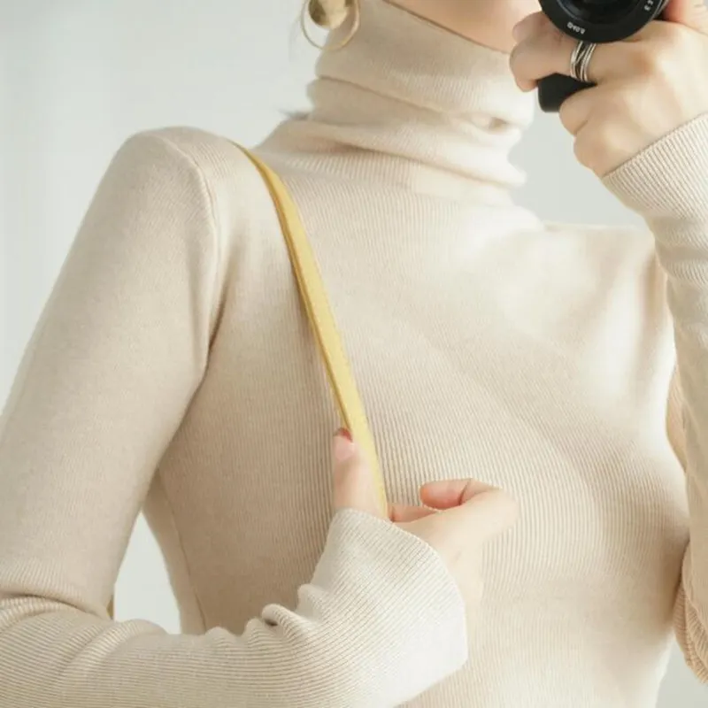 

New Cashmere Turtleneck Sweater Women Oversized Jumper Autumn Winter Long Sleeve Warm Pullovers