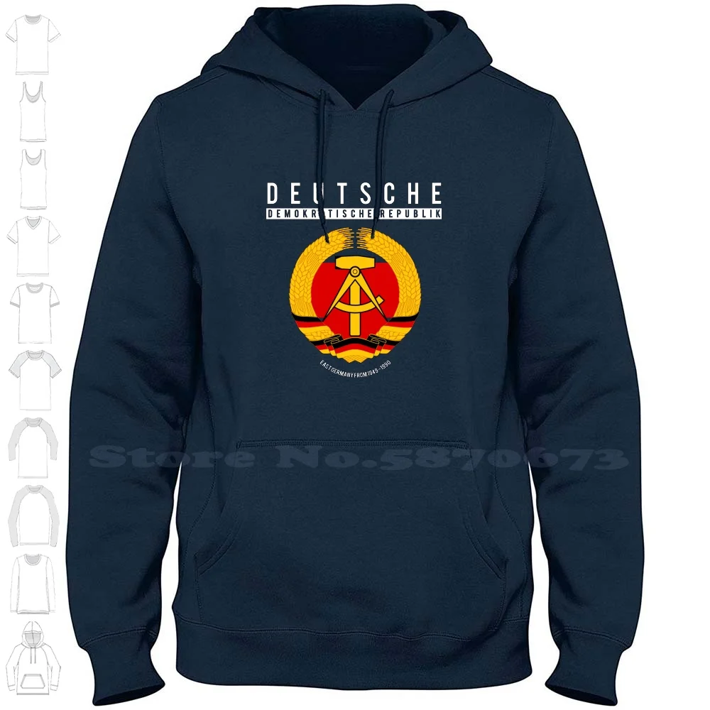 Gdr German Democratic Republic 100% Cotton Hoodie T-Shirt German Democratic Republic East Germany Ossi Osi East Berlin Erich