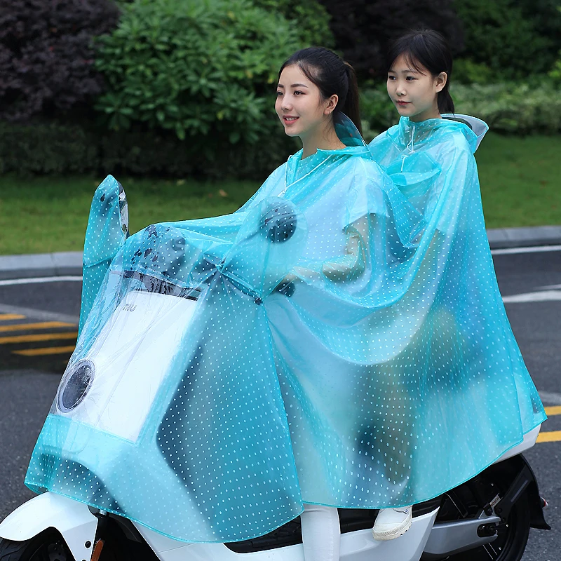 Fashionable raincoat double electric motorcycle cover adult battery car waterproof batch  Waterproof Poncho Hiking Tour Raincoat