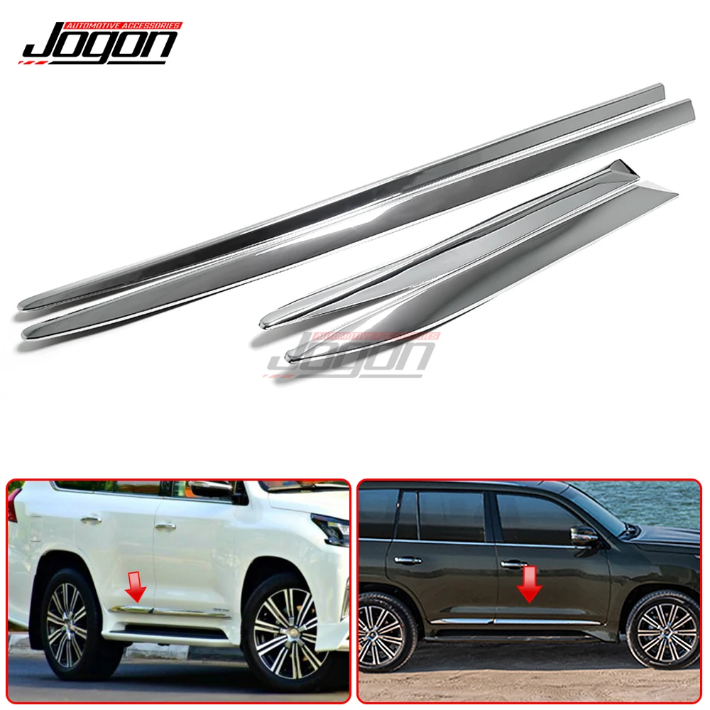 

Chrome Silver Side Door Body Molding Cover Trim For Lexus LX570 LX 570 2016 2017 2018 2019 2020 2021 Exterior Accessories Strips