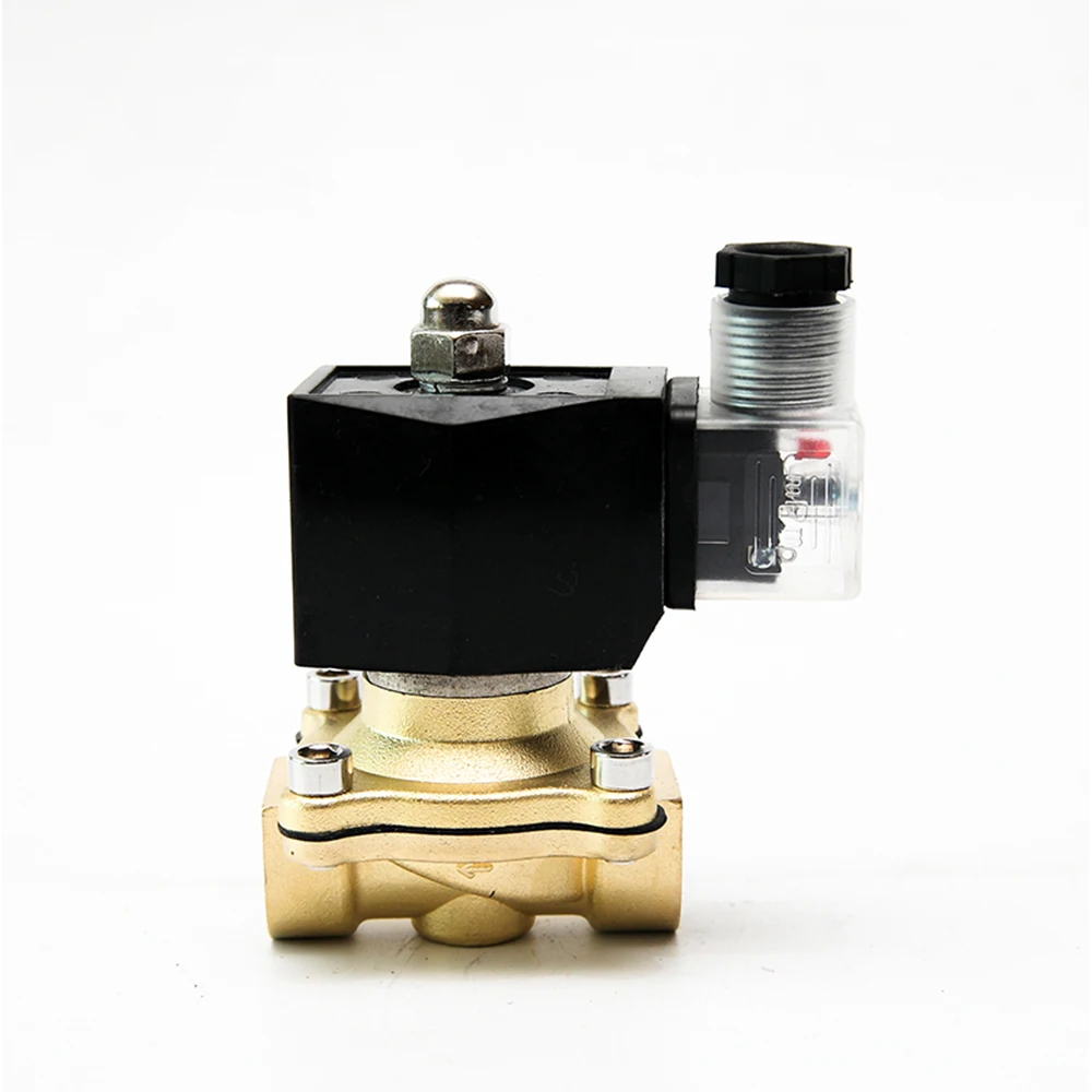 

1/2" Electric Solenoid Valve 12V IP65 Waterproof Normally Closed Brass Solenoid Valve With LED Power Indicator 24V 12V 220V 110V