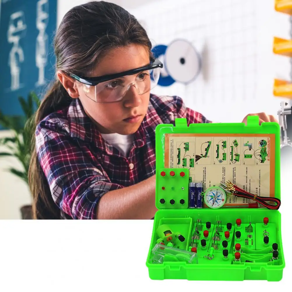 Basic Circuit Electricity Magnetism Learning Kit Physics Aids Educational Toys for Children DIY Assembly Experiment