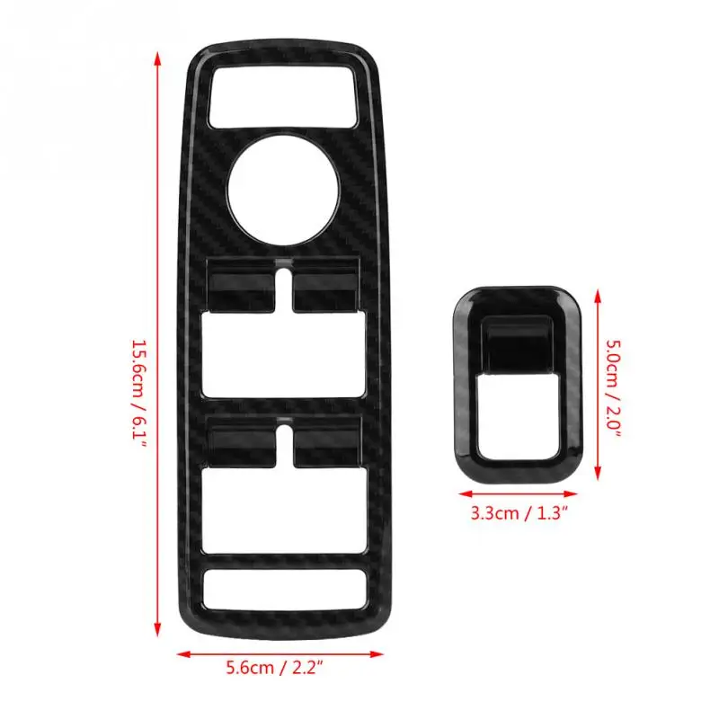 5Pcs Car Auto Carbon Fiber Venster Switch Trim Cover Frame Voor Mercedes Benz A B C E Cla gla Glk Ml Gle Klasse W204