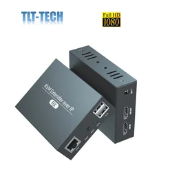 2021 HDMI квм удлинитель по IP RJ45 Ethernet сетевой квм удлинитель USB HDMI 200 м по UTP/STP квм удлинитель CAT5 CAT6