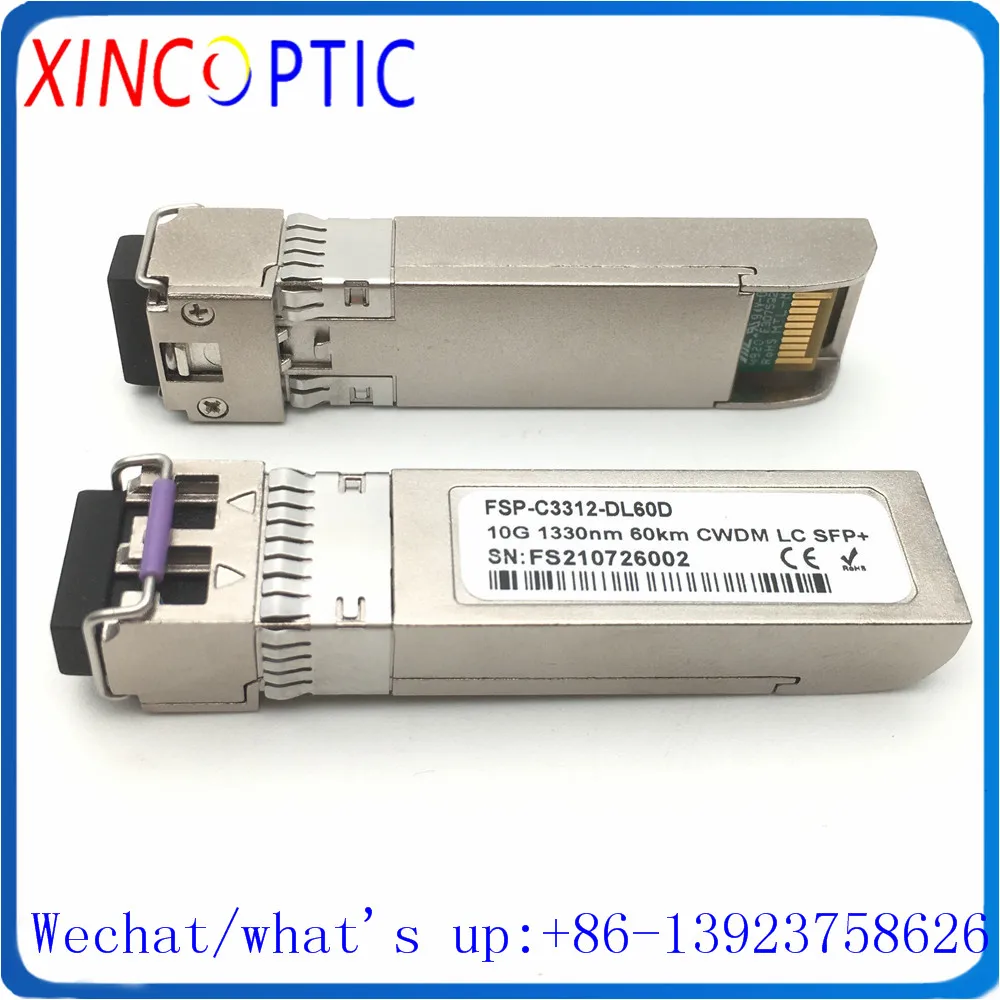 10G 1310nm CWDM SFP+ 60KM LC Fiber Optic Transcevier Module,1270~1330nm Transceiver Compatible with Cisco/Mikrotik Code