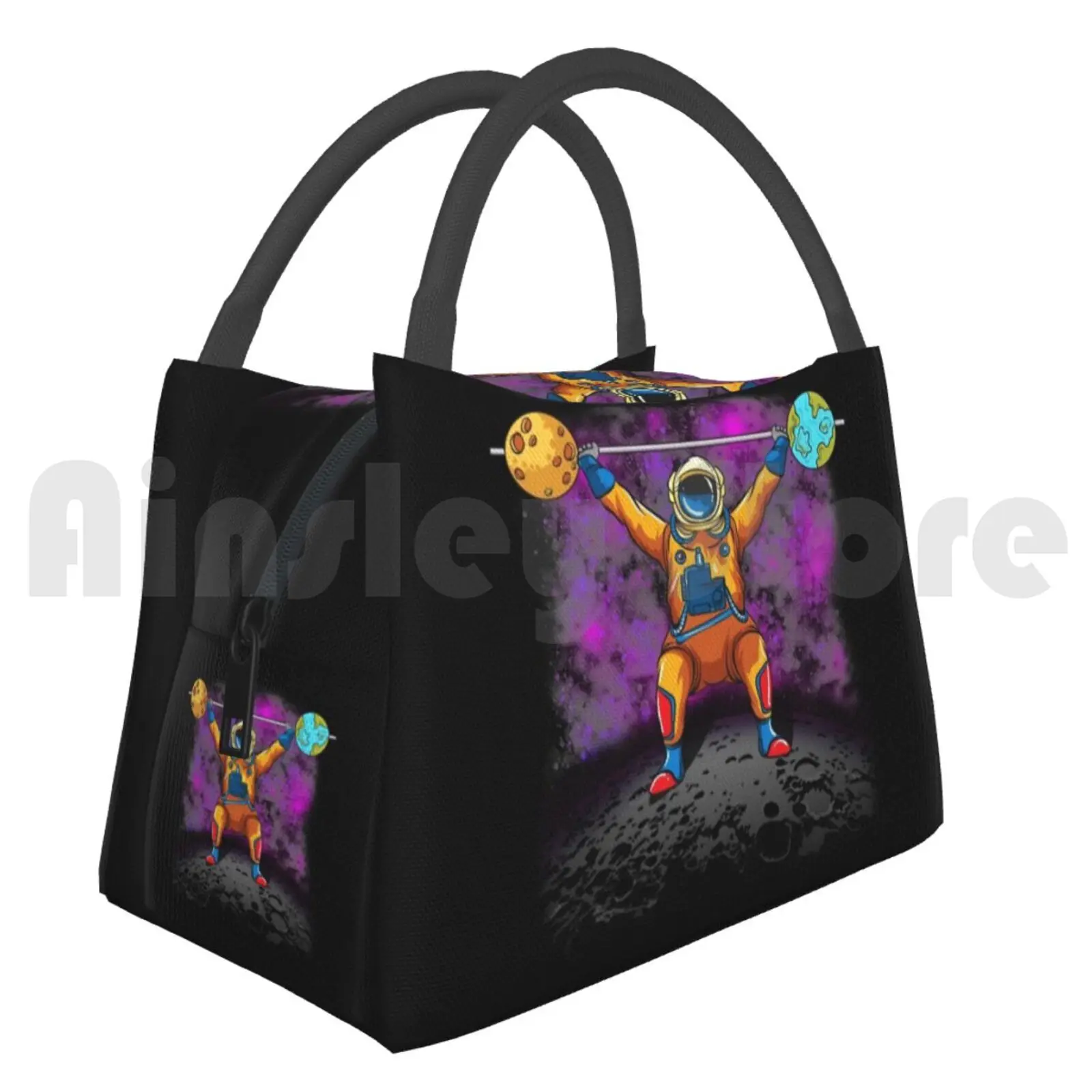 

Cooler Lunch Bag Picnic Bag Astronaut Powerlifter Power Lift Powerlifter Gym Squat Bench Bench Press Bodybuilder Body