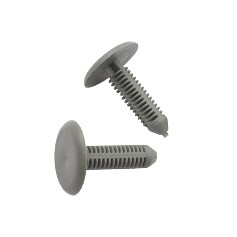 30Pcs gray Auto Fastener fit 8mm Hole Nylon Car Clips Fender Bumper Shield Retainer Plastic Rivet